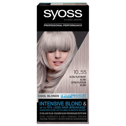 Syoss Permanent Coloration Hair Dye 10-55 Ultra Platinum Blonde