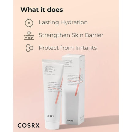 COSRX Balancium Comfort Ceramide Cream 2.82 oz 80g 50% Centella Asiatica Soothing Long-lasting Facial Moisturizer for Dry Skin Matte Finish Korean Skin Care Animal Testing Free Paraben Free