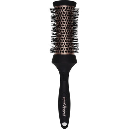 Denman Medium Thermo Ceramic Hourglass Hot Curl Brush for Blow-Drying, Straightening, Defined Curls, Volume and Root-Lift - Rose Gold and Black