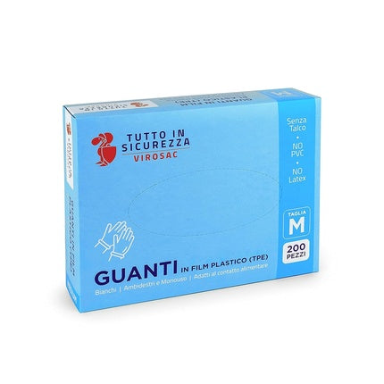VIROSAC Disposable Gloves in Box of 200 TPE - Size M