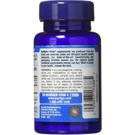 Puritan's Pride Hyaluronic Acid 100mg Capsules 60 Count