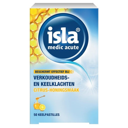 Isla Medic Acute Citrus-Honey Throat Pastilles - Soothing Throat Relief