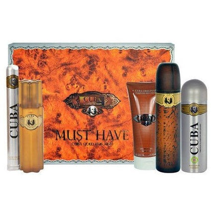 Cuba Original Cuba Gold Must Have Gift Set - Includes Edt Spray 100ml, Edt Spray 35ml, Edp Spray 15ml, Deo Spray 200ml, Shower Gel 200ml, And After Shave 100ml