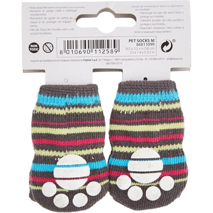 Ferplast Pet Socks Antislip Soft Dog Socks Mixed Colors