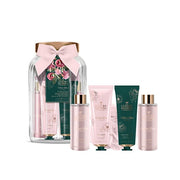 Grace Cole Body Care Gift Set In Glass Jar Rose Peony 5 Pieces
