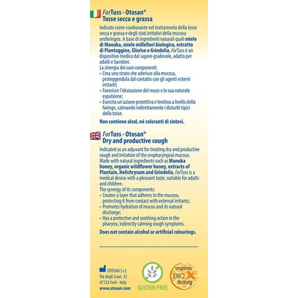 Otosan ForTuss Cough Syrup with Manuka Honey for Dry and Mucus Cough 1g 93287