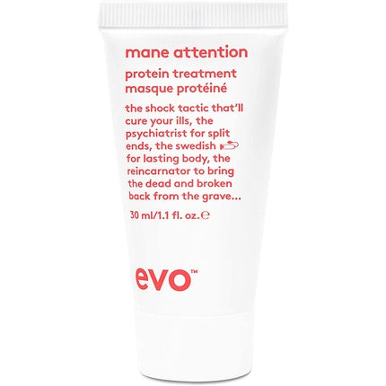 EVO Mane Attention Protein Treatment Reconstructs Repairs and Strengthens Hair 1.1 Fl Oz