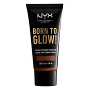 NYX PROFESSIONAL MAKEUP Born To Glow Naturally Radiant Foundation Medium Coverage Deep Rich 1.01 Fl Oz