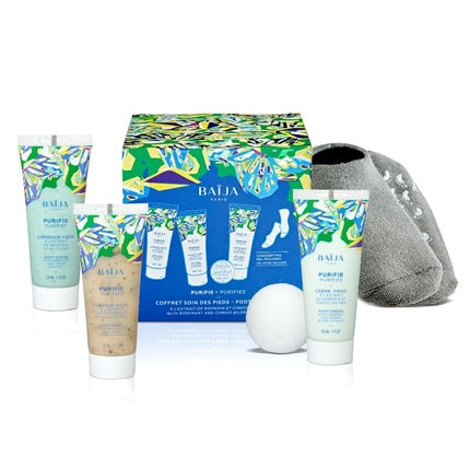 Baïja Cleansing Foot Set 30ml Peeling + 30ml Mask + Cleansing Cream + Pair of Socks + Bath Bomb