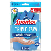 Spontex Triple Layer Gloves Size L