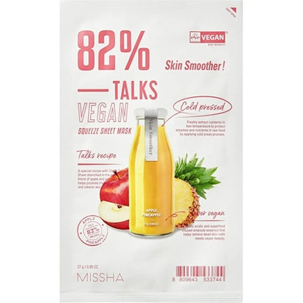 Missha Talks Vegan Squeeze Skin Smoother Sheet Mask 27 G