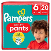 Pampers Baby-Dry Pants Size 6 20 Diapers 14kg-19kg