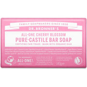 Dr Bronner's Cherry Blossom Pure-Castile Bar Soap with Organic Ingredients and Essential Oils 140g