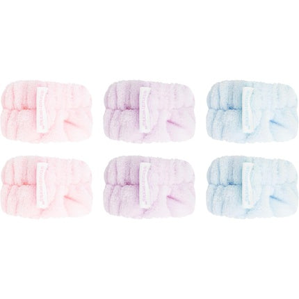 Brushworks Pastel Microfibre Wrist Wash Bands - Pack of 3 Pairs