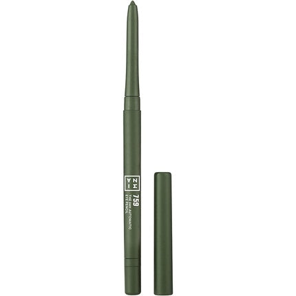 3INA Makeup The 24h Automatic Eye Pencil 759 Olive Green Creamy Long Lasting Eyeliner Waterproof with Sharpener and Brush