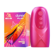 Durex Ride Vibe Soft Textured And Ribbed Vibrating Penis Masturbator With 3 Stimulation Modes And 7 Vibration Modes, Waterproof