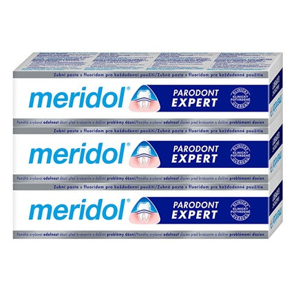Meridol Paradont Expert Toothpaste Against Bleeding Gums And Periodontitis Tripack 3 X 75 Ml