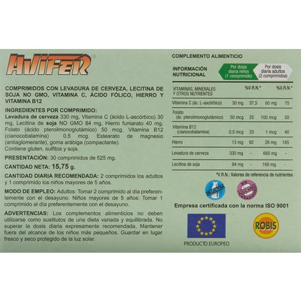 Nutricosmetics - Robis Avifer 30 Comp