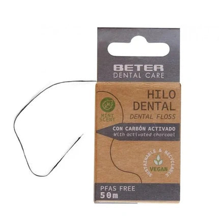 Beter Activated Charcoal Dental Floss 50 M 1 Unit