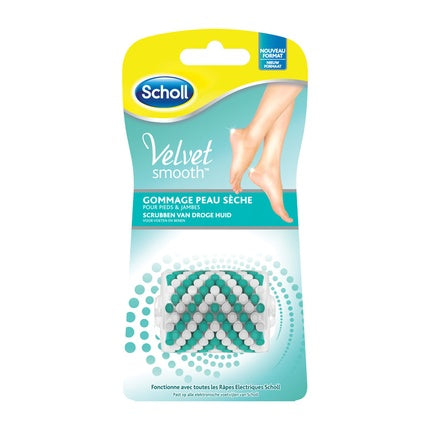 Scholl Velvet Smooth Scrub Rollers For Dry Skin Foot Care Accessory