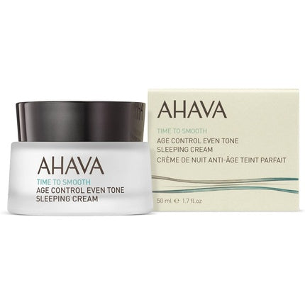AHAVA Age Control Even Tone Sleeping Cream Nourishing Night Cream with Exclusive Osmoter Niacinamide & Jojoba Oil 1.7 fl.oz