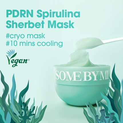 Some By Mi Pdrn Spirulina Soothing Sherbet Mask 10 Sticks Korean Vegan Wash