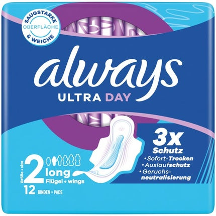 Always Always Ultra Thin Sanitary Napkin Long Plus 12 Pieces
