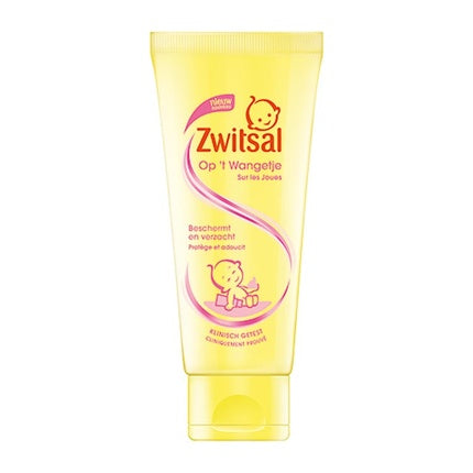 Zwitsal Baby Face Cream On The Cheek