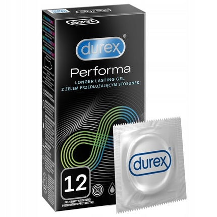 Durex Performa Condoms Extended Pleasure Delay Prolong Long Lasting 12 Count