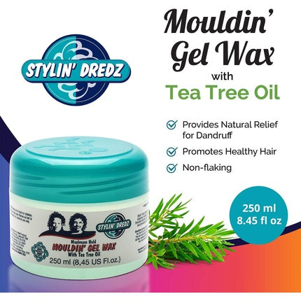 Stylin' Dredz Moulding Strong Maximum Hold Gel Wax with Tea Tree Oil Hair Care