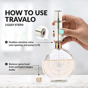 Travalo Milano Perfume Atomizer Travel Refill U-Change System TSA Approved Reusable Airtight Easy Fill Mini Pump Sprayer Lightweight Portable Vegan Leather with Polished Metal Outer Shell 0.17oz