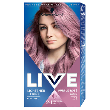 Schwarckopf LIVE 105 Purple Rose Gold Permanent Lightener + Twist 142.5ml