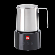 Illy Milk Frother Stainless Steel Black By Piero Lissoni