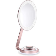 BaByliss 9450E LED Beauty Makeup Mirror with Satin Finish and Dimmable LED Lighting 10x Magnification and 5 Light Settings