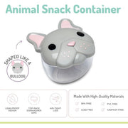 Melii 10200 French Bulldog Snack Storage Container Plastic