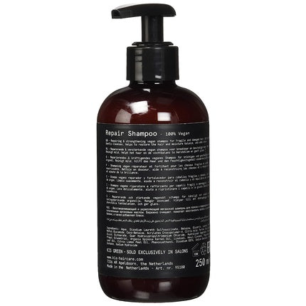 KIS Green Repair Shampoo 250ml for Damaged Hair with Nourishing Argan Oil - 100% Vegan Formula - Sulfate Free