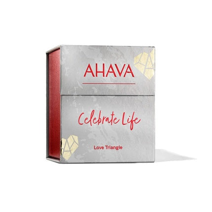 AHAVA Love Triangle Body Trio with Mineral Hand Cream, Body Lotion, and Shower Gel 40ml
