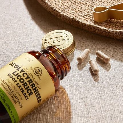 Solgar Deglycyrrhised Licorice Root Extract Vegetable Capsules Botanical Extract Antioxidant and Anti-Inflammatory Properties Vegan and Gluten Free