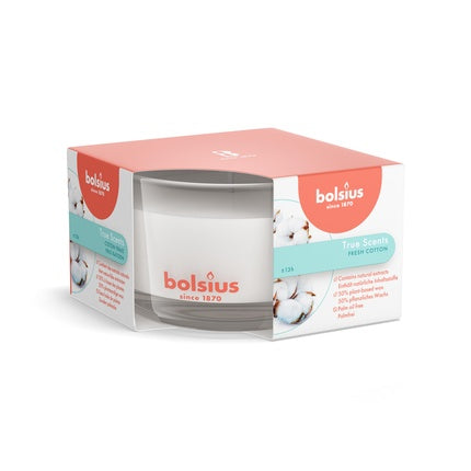Bolsius Fragrance Glass True Scents Fresh Cotton - A Refreshing Home Fragrance