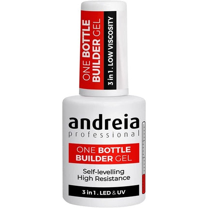 Andreia Professional Gel Builder Nail Construction Triphasic 3 in 1 LED and UV Soft White 14ml