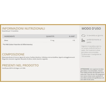 Solgar PicoZinc Tablet