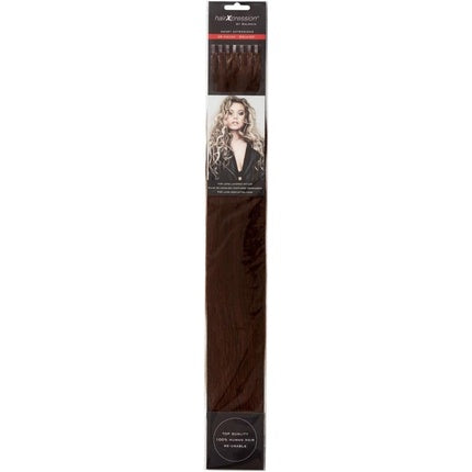 Balmain HairXpression Human Hair 25-Pieces 50cm Length 190g 4 Medium Brown