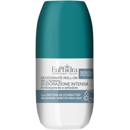 Euphidra Intense Sweating Roll-On Deodorant Fragrance-Free Alcohol-Free 50ml