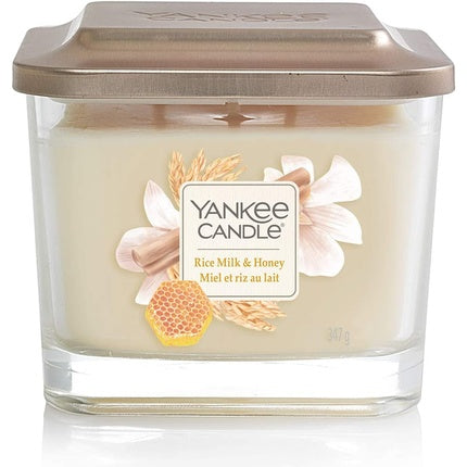 Yankee Candle Square Vessel Medium, Soy Wax, Rice Milk & Honey M Rice Milk