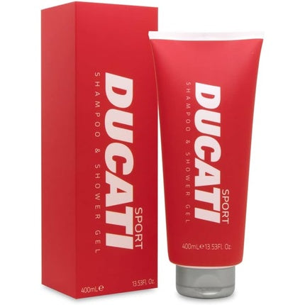 Ducati Sport Shampoo & Shower Gel Oriental Fougère Woody Fragrance Men's Grooming Collection Lavender Sandalwood Vanilla Scent Refreshing Body Wash Cleanser 400ml