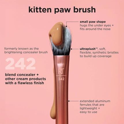 Real Techniques Brightening Concealer Makeup Brush - Kitten Paw