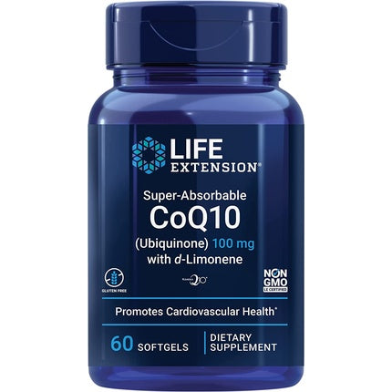Life Extension Super-Absorbable CoQ10 with d-Limonene 100mg 60 Softgels