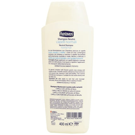 Mantovani Neutral Shampoo for Normal Hair 400ml