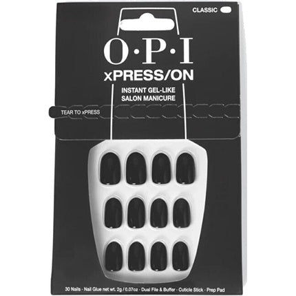 Opi Opi Xpresson Artificial Nails Iconic Shades Lady In Black 30 Units