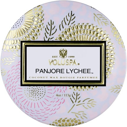 Voluspa Panjore Lychee Petite Tin Candle 4 Ounces